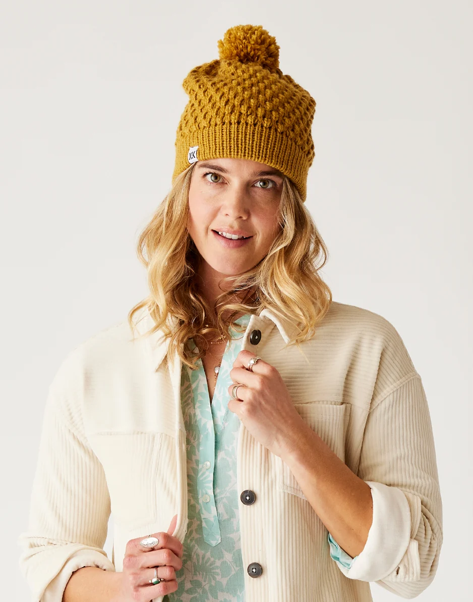 Abby Pom Beanie: Wood - FINAL SALE - Image 2