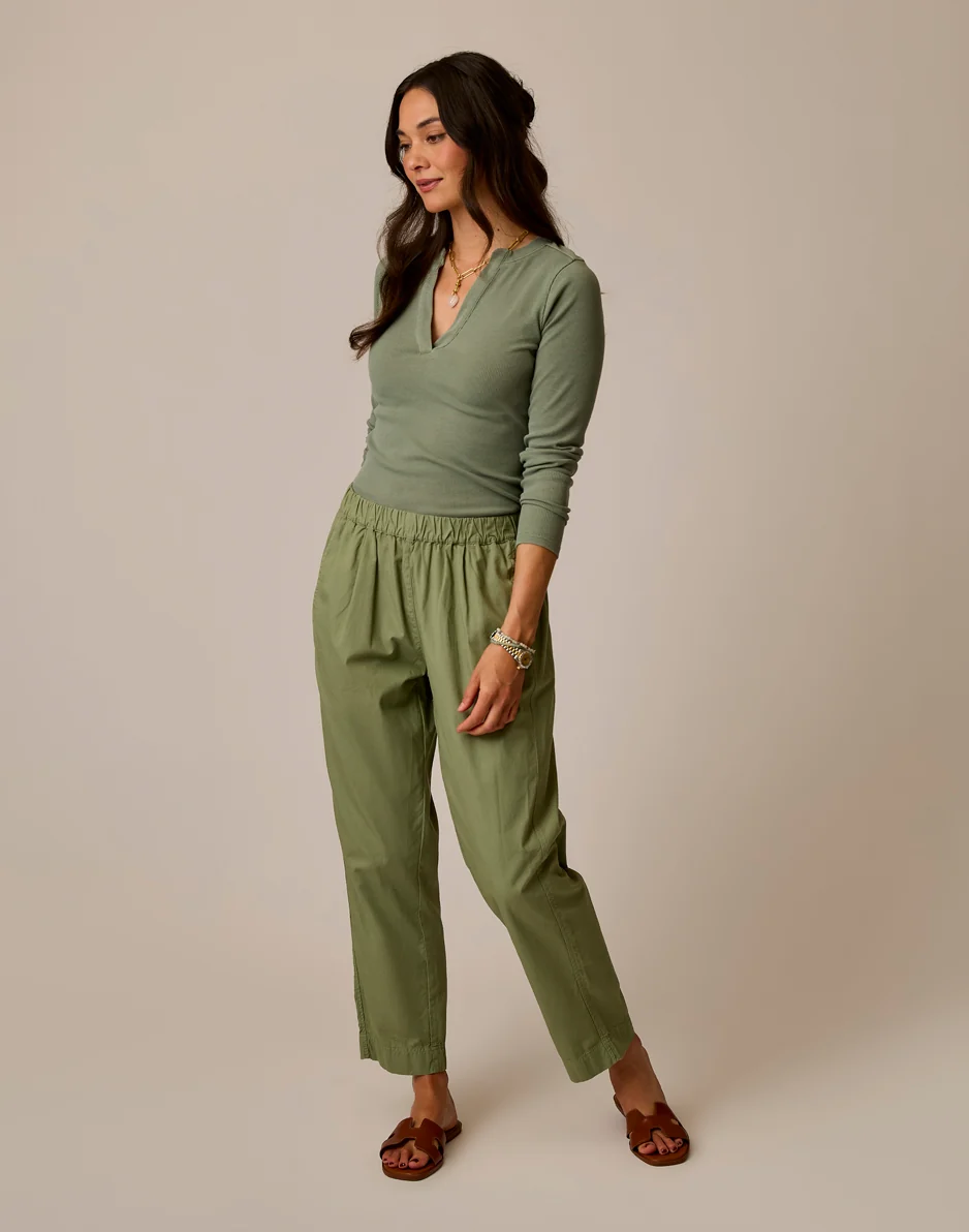 Ada Poplin Pant: Fatigue - Image 5