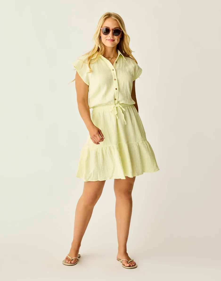 Alex Gauze Dress: Light Limeade - FINAL SALE - Image 5