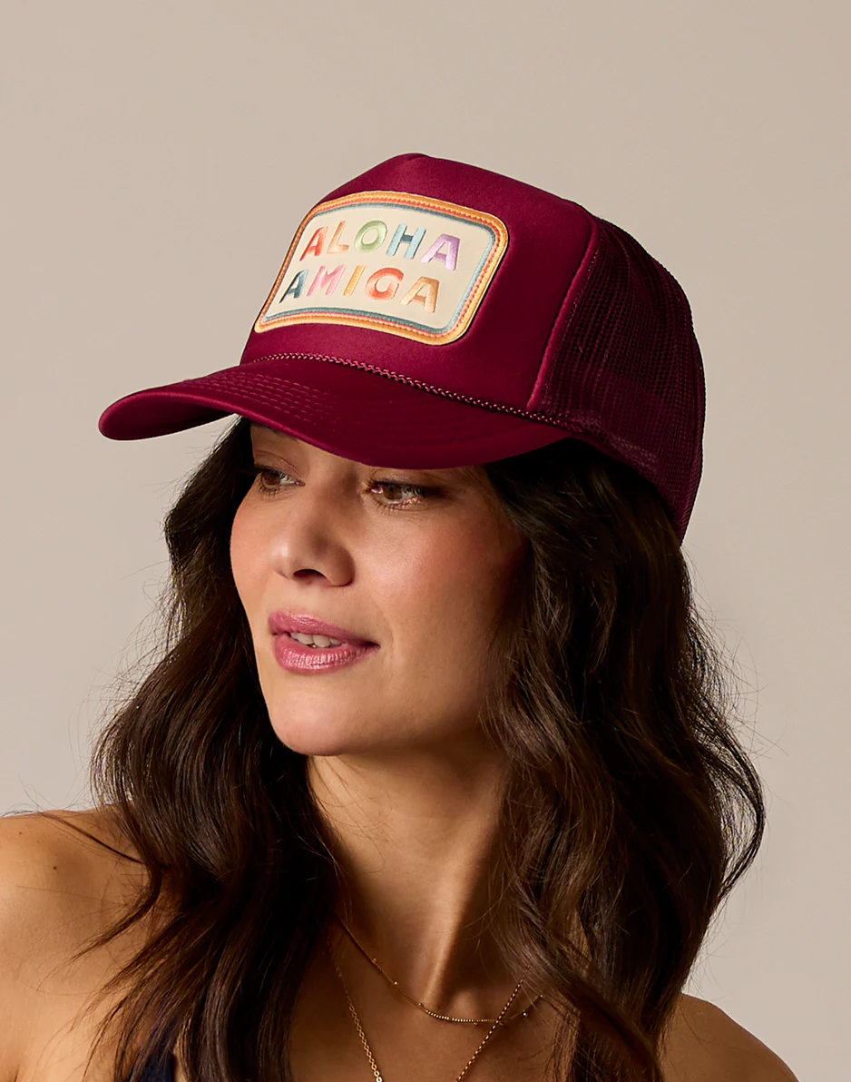 Aloha Amiga Trucker: Maroon - Image 2