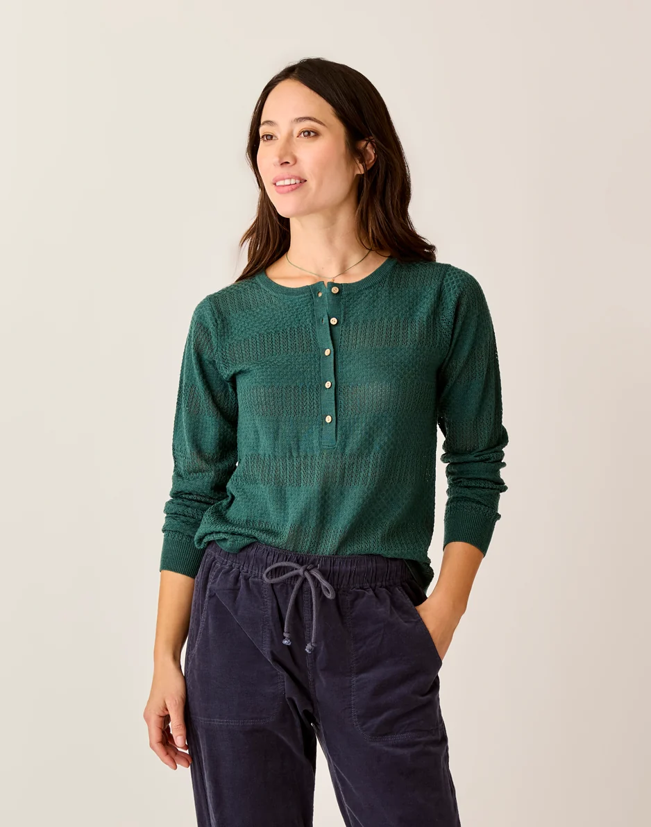 Amara Pointelle Sweater: Bistro - Image 2