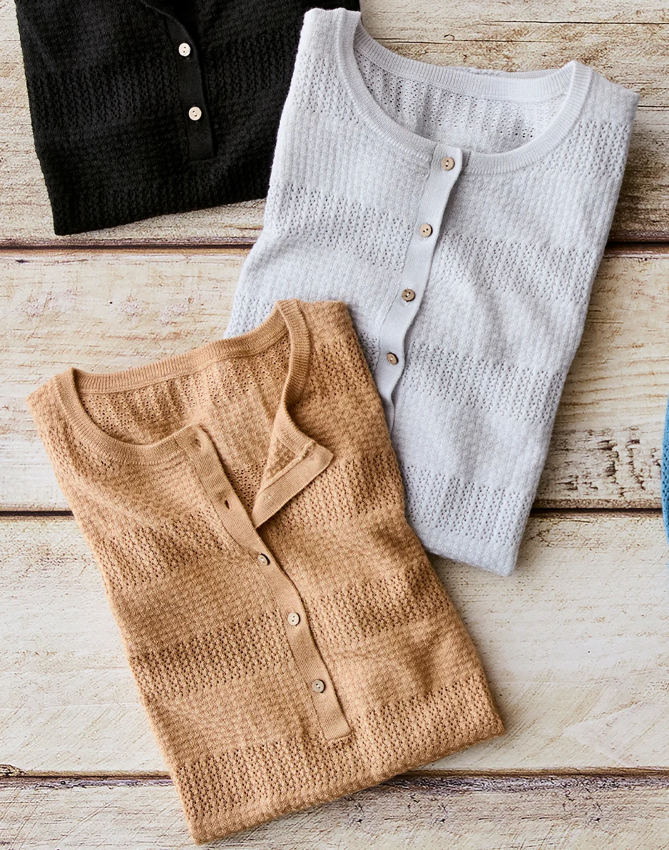 Amara Pointelle Sweater: Camel - Image 5