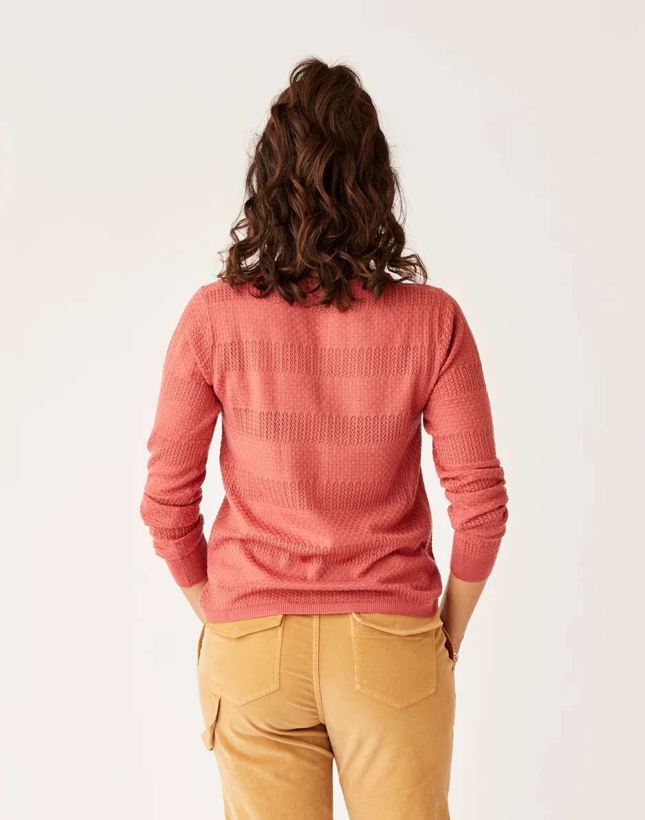 Amara Pointelle Sweater: Henna - FINAL SALE - Image 4