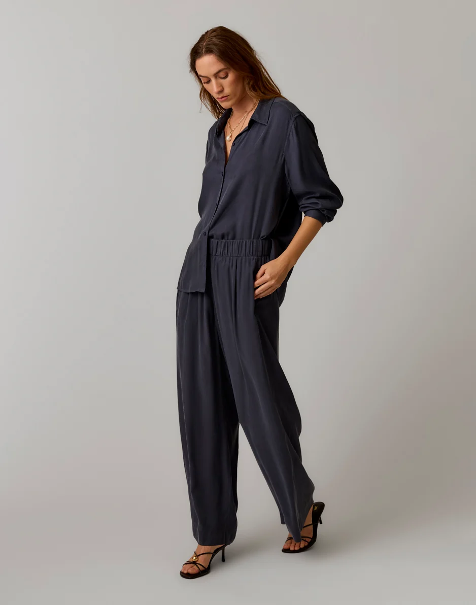 Angela Kindsilk Top: Washed Charcoal - Image 5