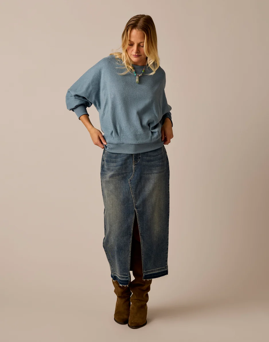 Anneke Supersoft Dolman: Blue Mirage Heather - Image 4