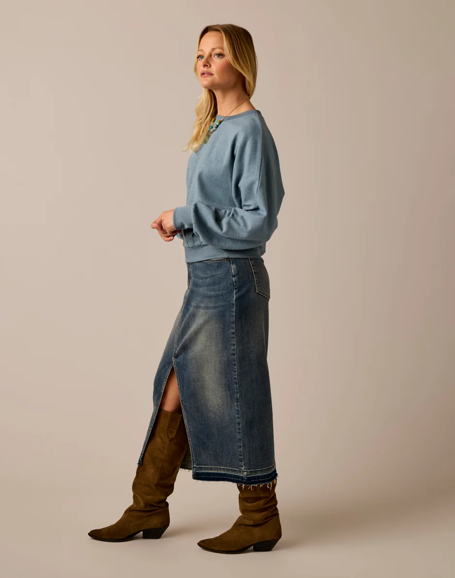 Anneke Supersoft Dolman: Blue Mirage Heather - Image 5