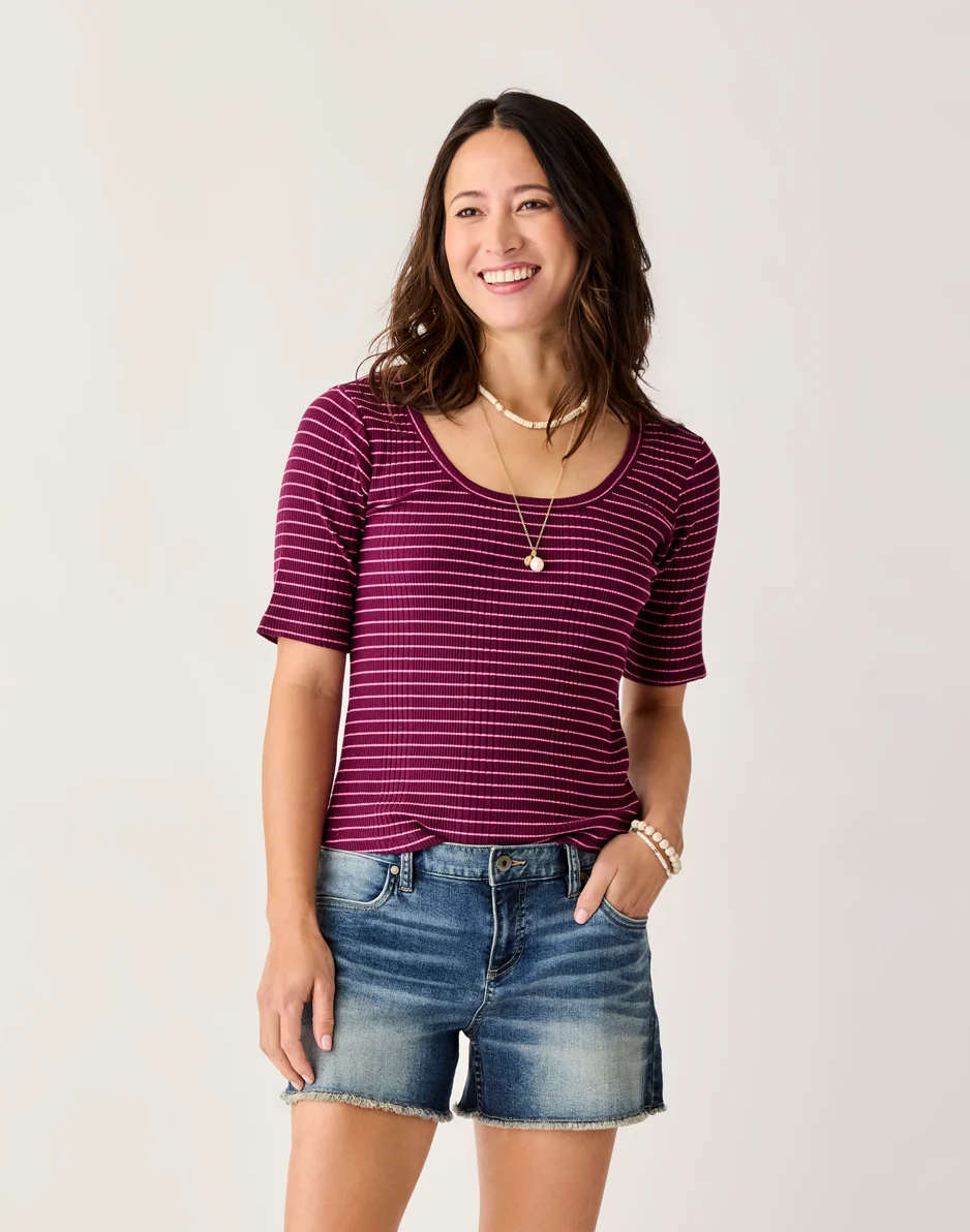 Asher Rib Top: Nirvana Stripe - FINAL SALE - Image 5