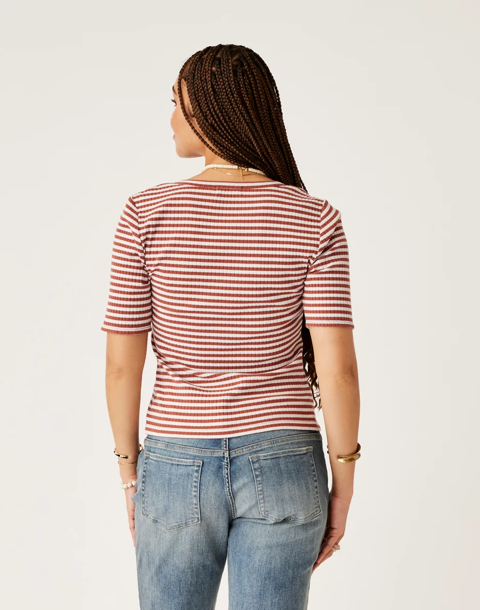 Asher Rib Top: Penny Stripe - FINAL SALE - Image 3