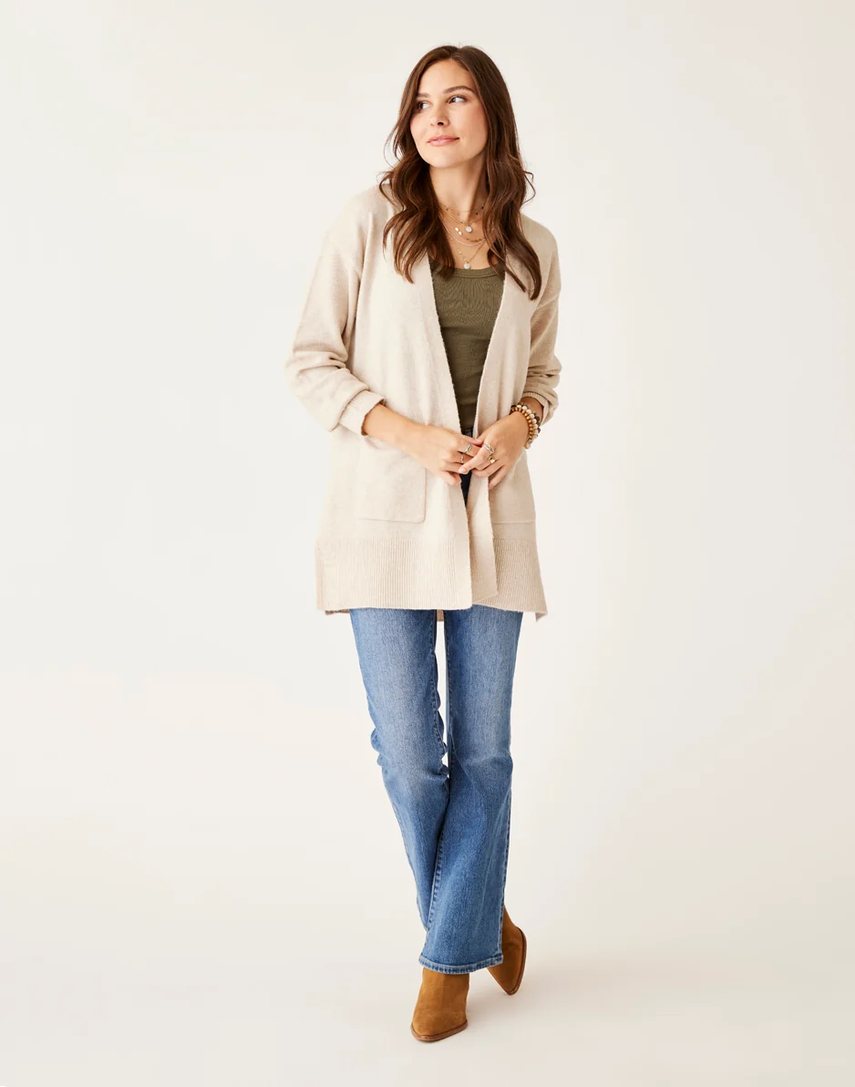 Aster Fuzzy Topper: Oatmeal Heather - FINAL SALE - Image 4