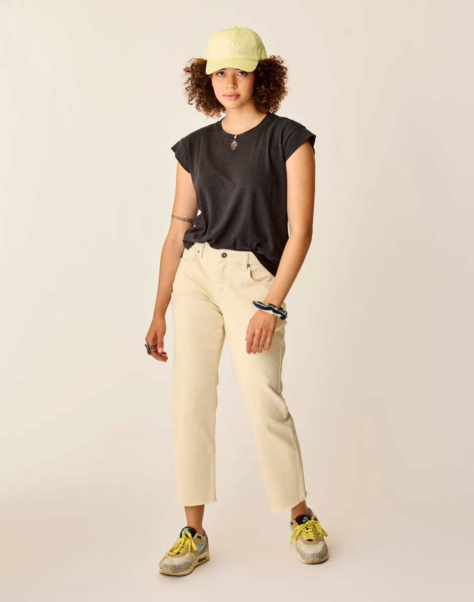 Austin Crop Jean: Ecru - Image 4