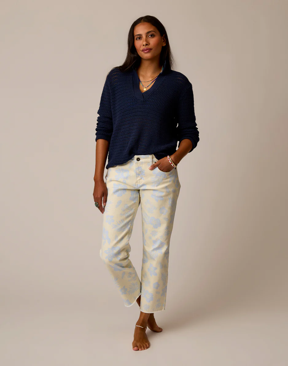 Austin Crop Jean: Ecru Kokomo - Image 2