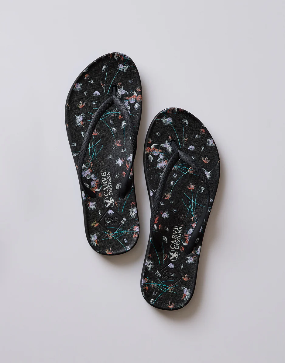 Becca by Freewaters Flip Flop: Feather Floral
