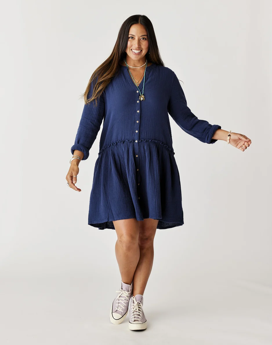 Blair Dress: Navy - Image 3