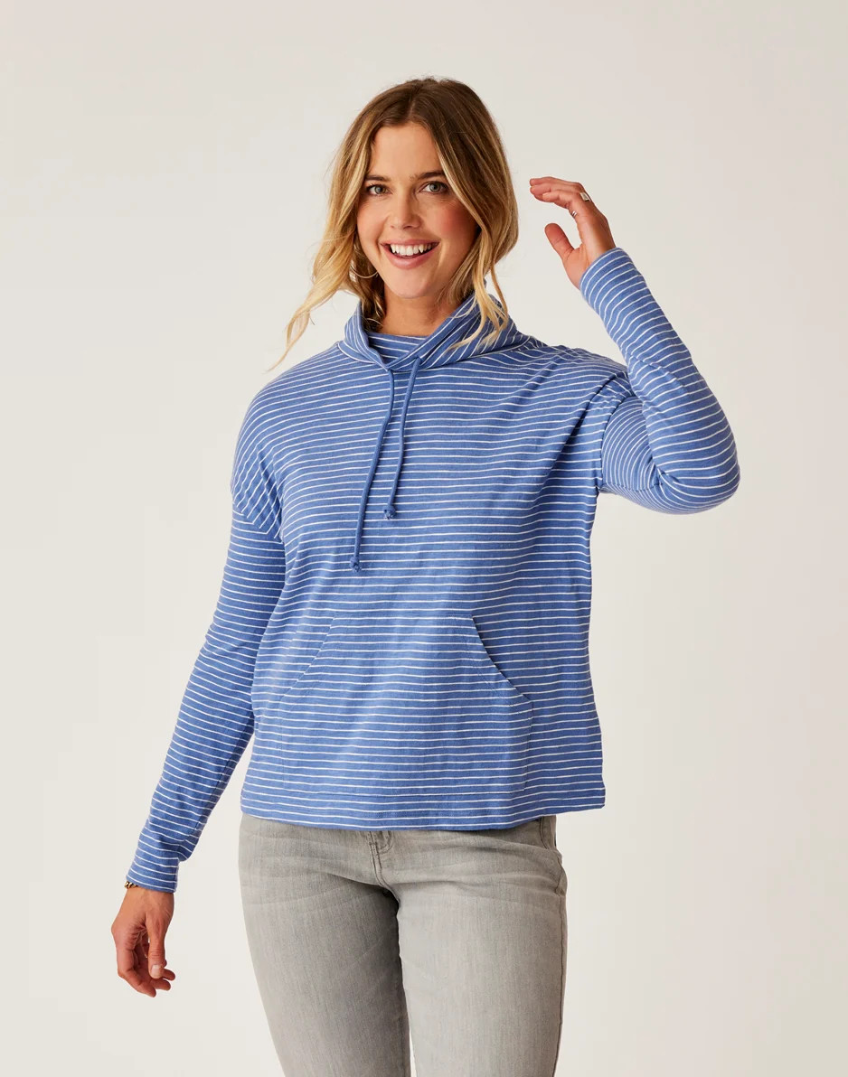Bodie Funnel Neck: Coastal Stripe - Image 3