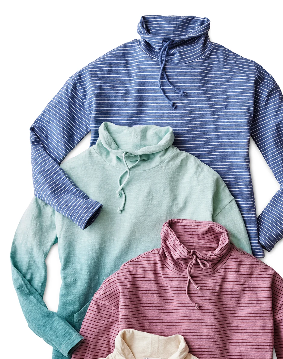 Bodie Funnel Neck: Coastal Stripe - Image 6
