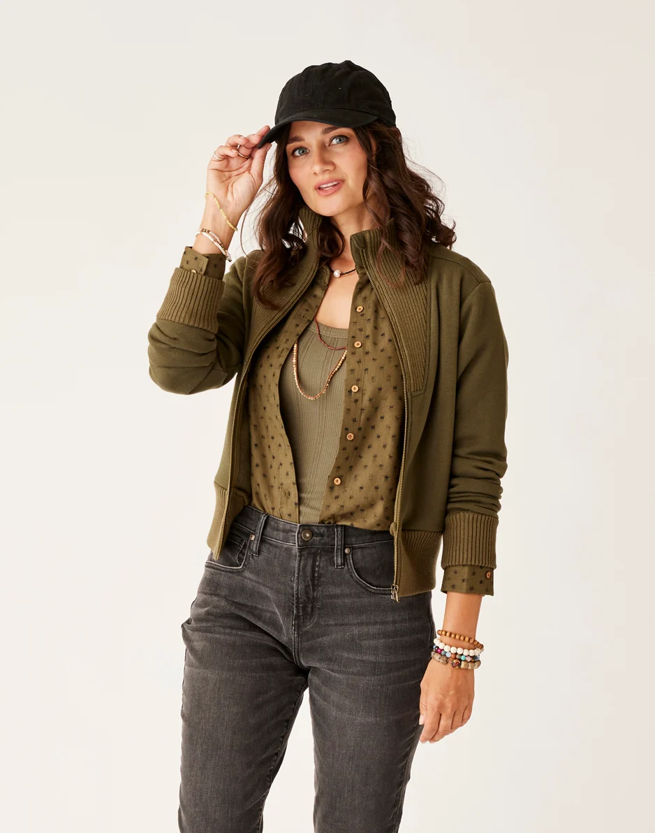 Briar Fleece Jacket: Fir - FINAL SALE - Image 2