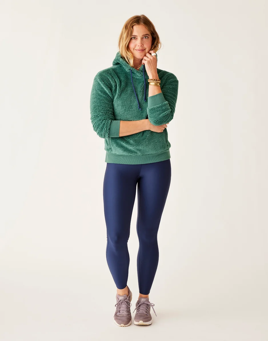Brie Sherpa Hoodie: Forest - FINAL SALE - Image 4