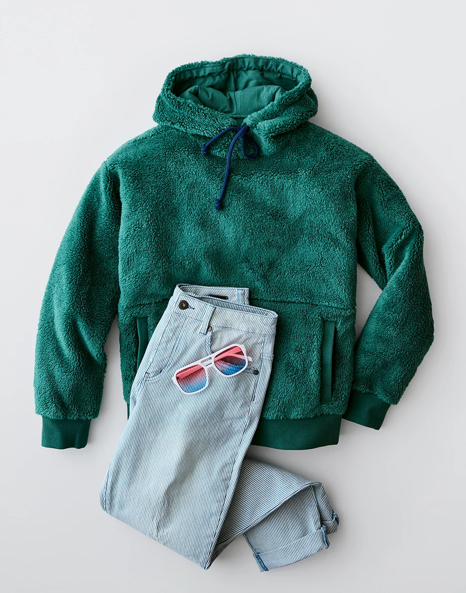 Brie Sherpa Hoodie: Forest - FINAL SALE - Image 5