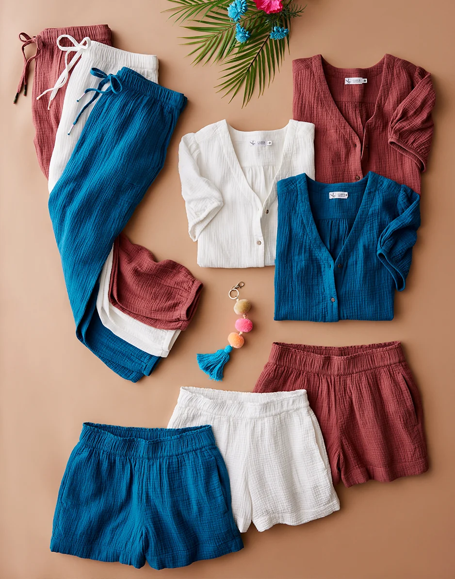 Calista Gauze Pant: Cloud - FINAL SALE - Image 6
