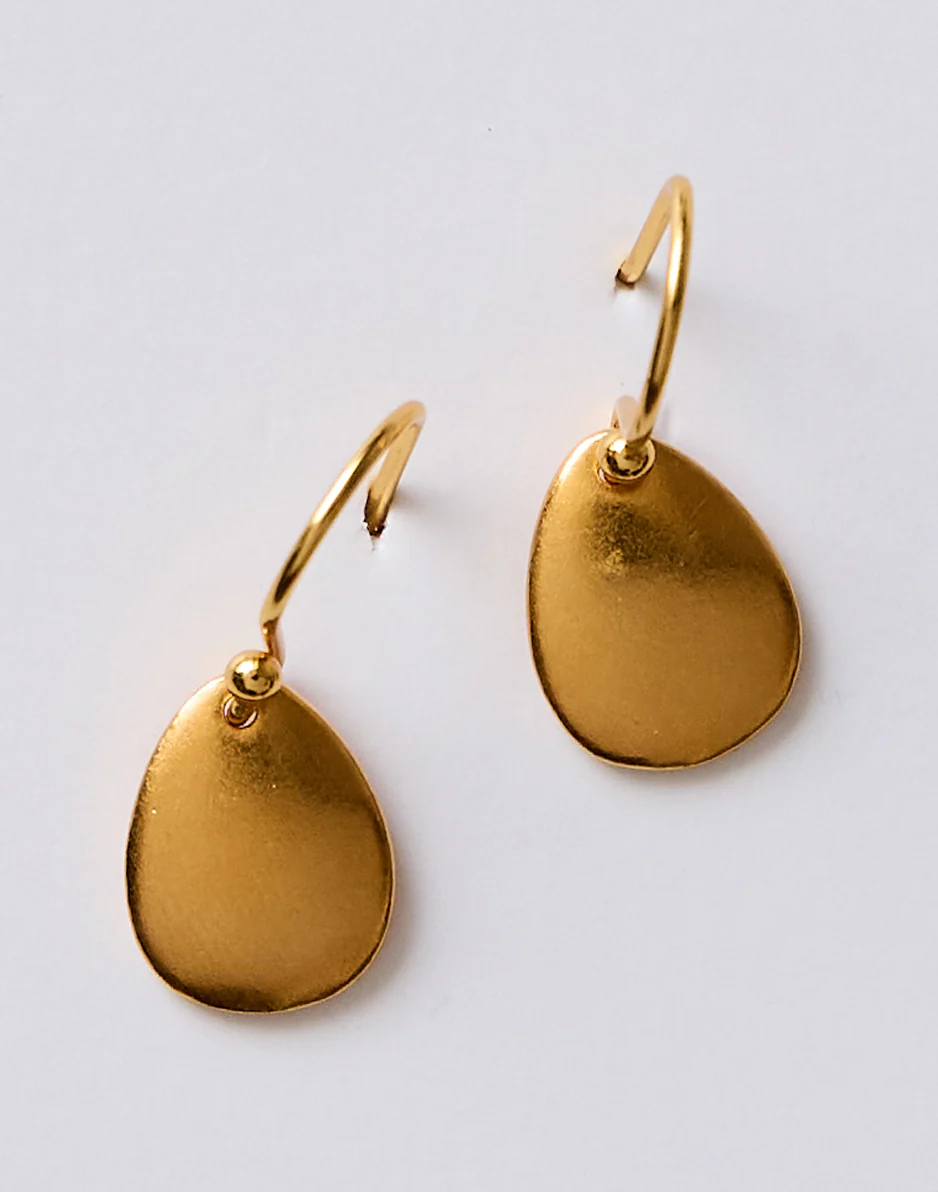 Catania Earrings: Gold/Short French - Image 2