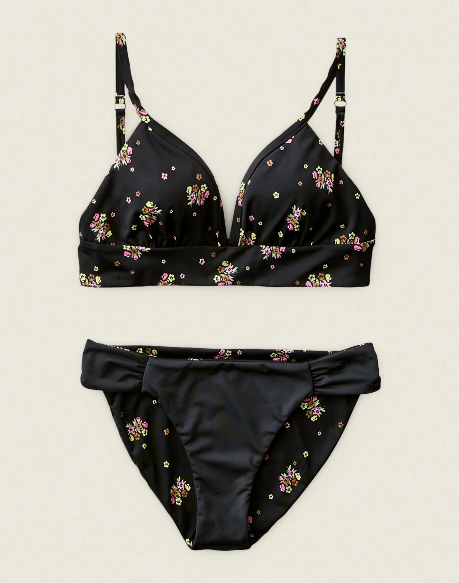 Cardiff Reversible Bottom: Black Floret/Black - FINAL SALE - Image 6