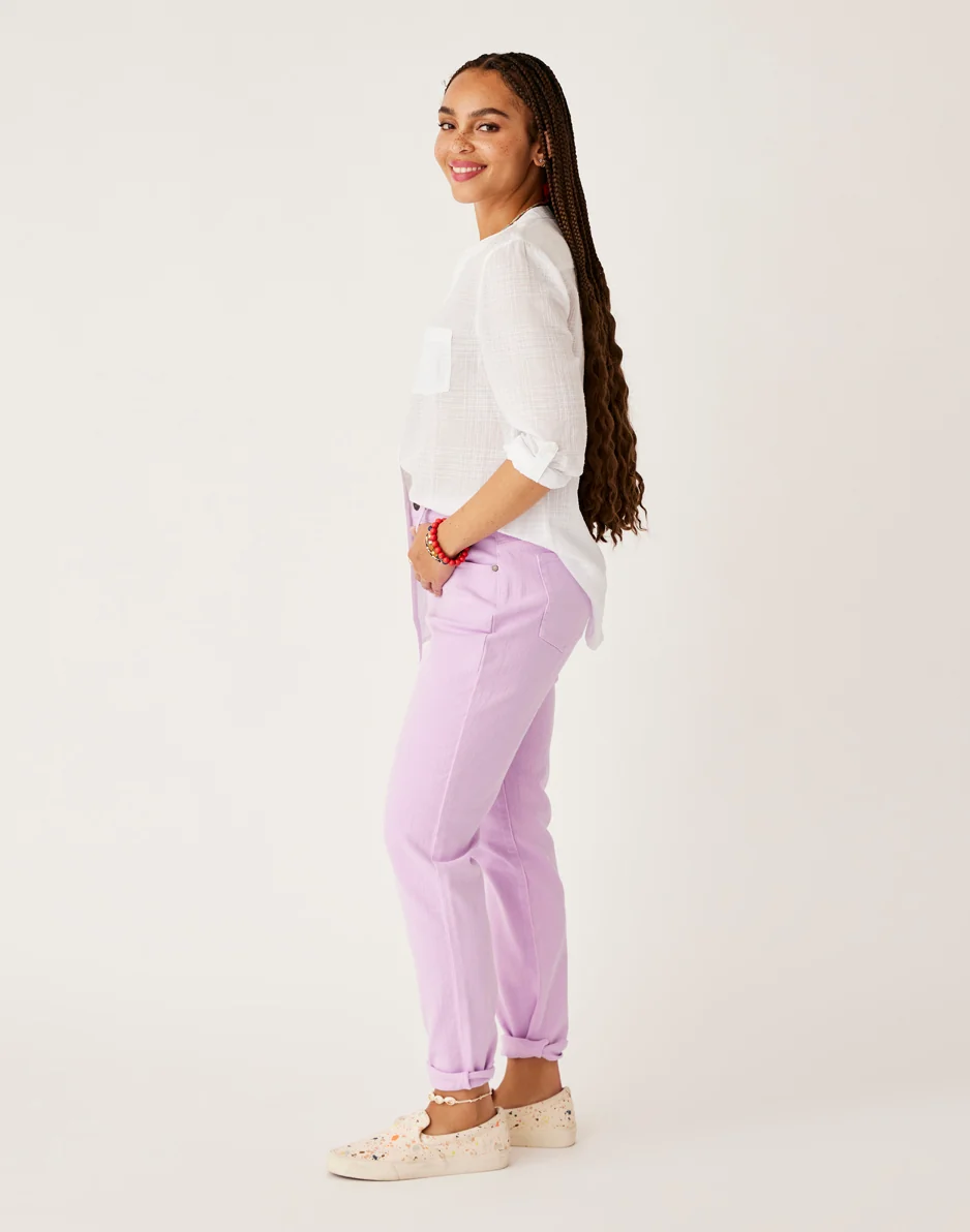 Carson Hi Rise Jean: Soft Lilac - FINAL SALE - Image 4