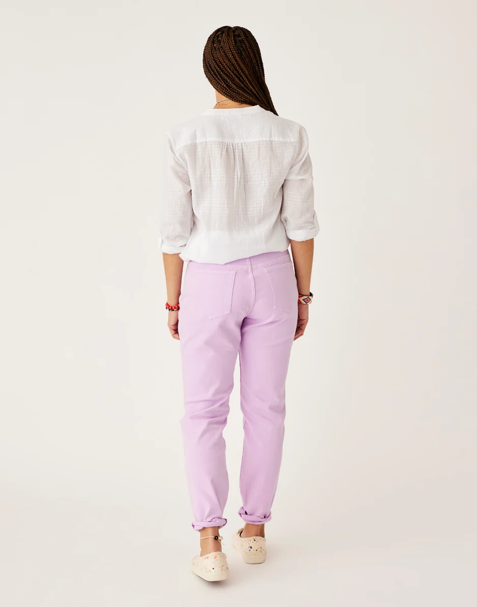 Carson Hi Rise Jean: Soft Lilac - FINAL SALE - Image 5