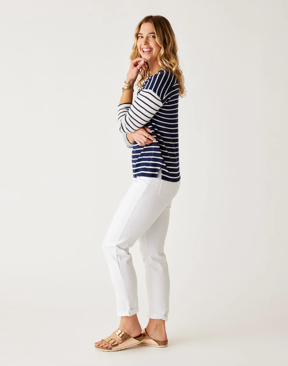 Carson Hi Rise Jean: White - Image 3