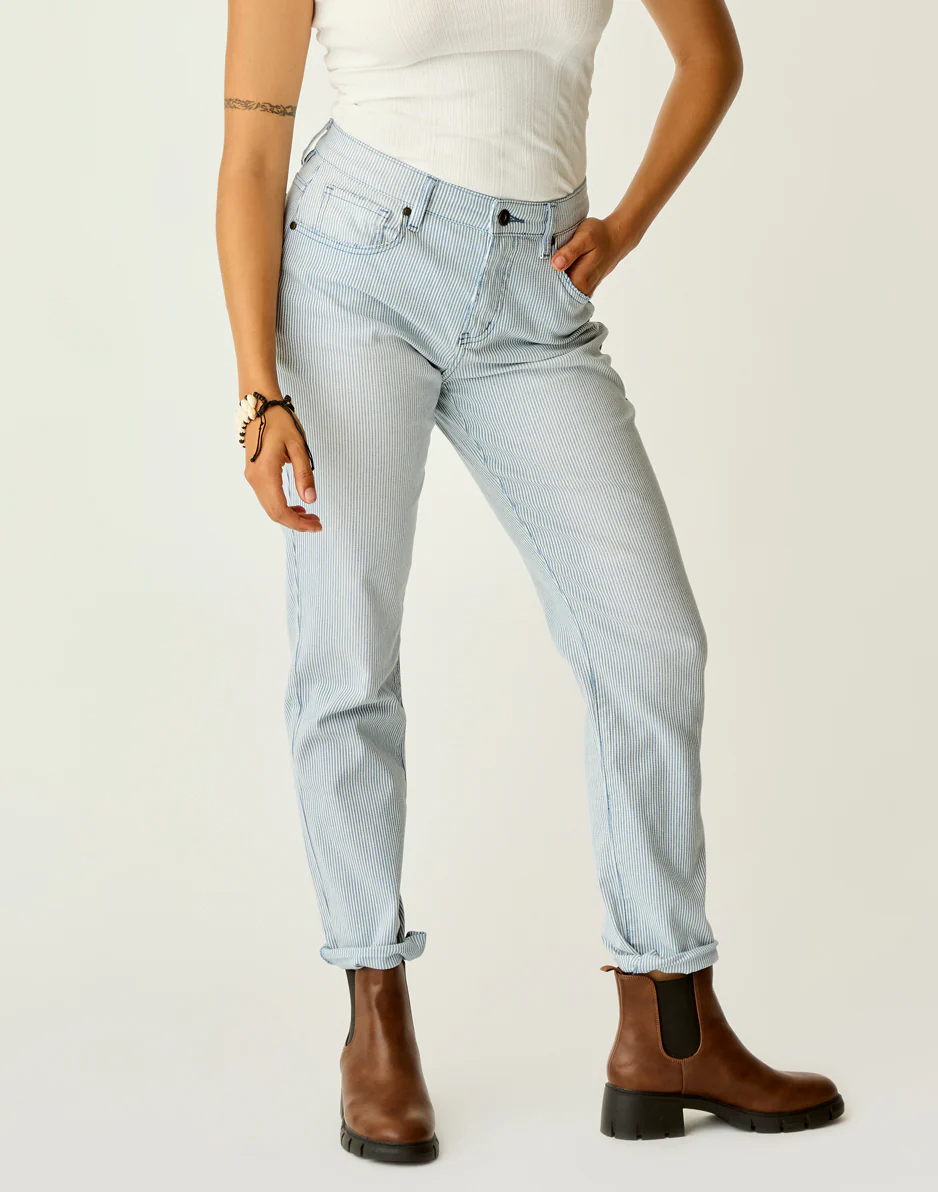 Carson Hi Rise RR Stripe: Indigo Stripe - FINAL SALE - Image 2