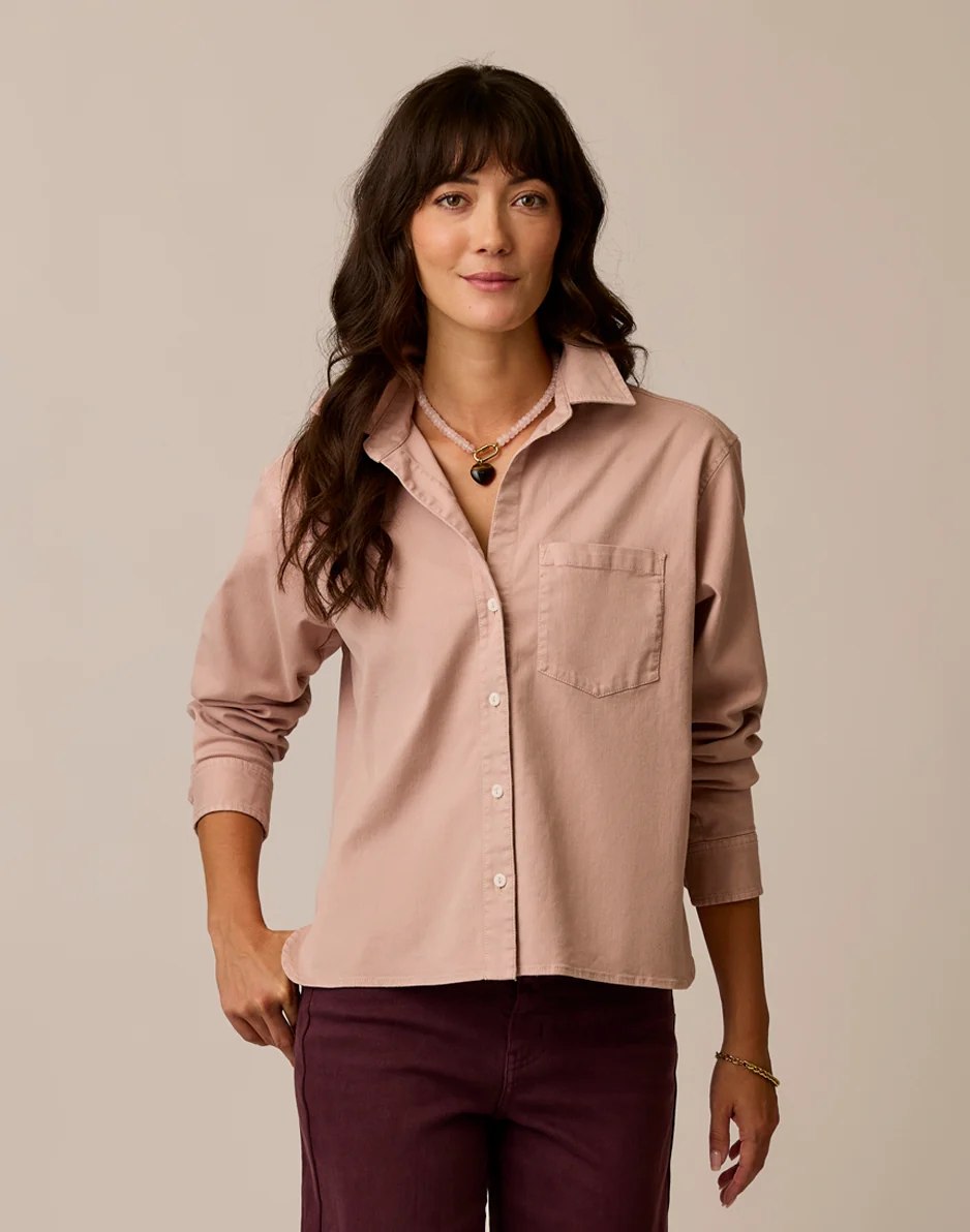 Claire Twill Shirt: Washed Adobe - Image 7