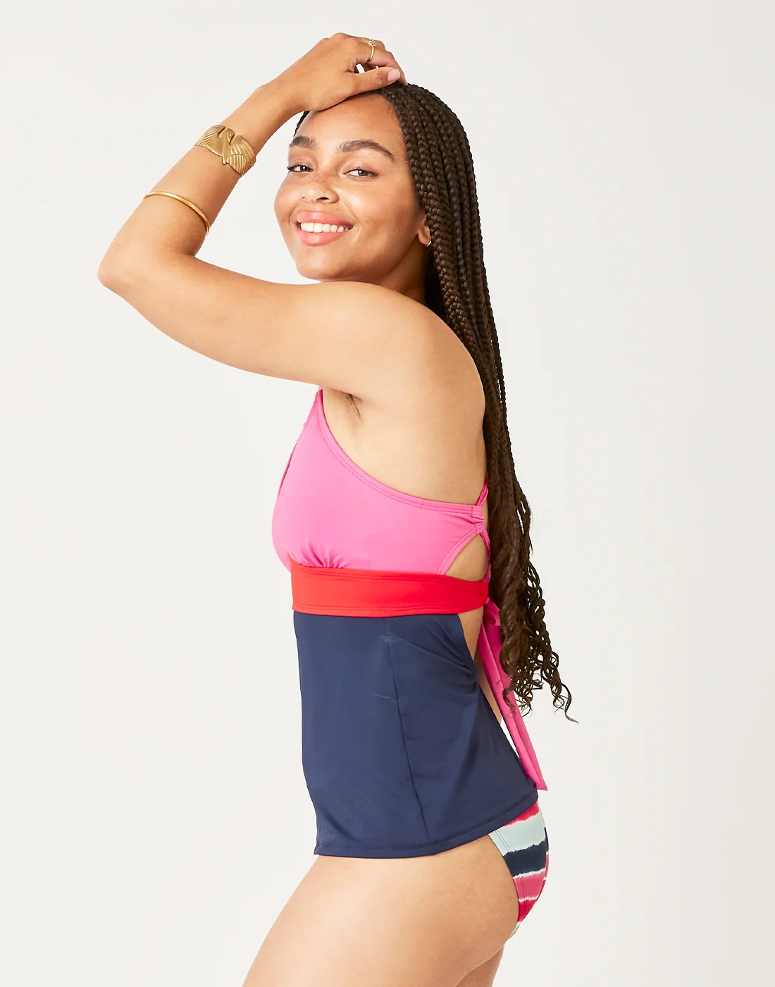 Dahlia Tankini: Fuchsia w. Navy - FINAL SALE - Image 2
