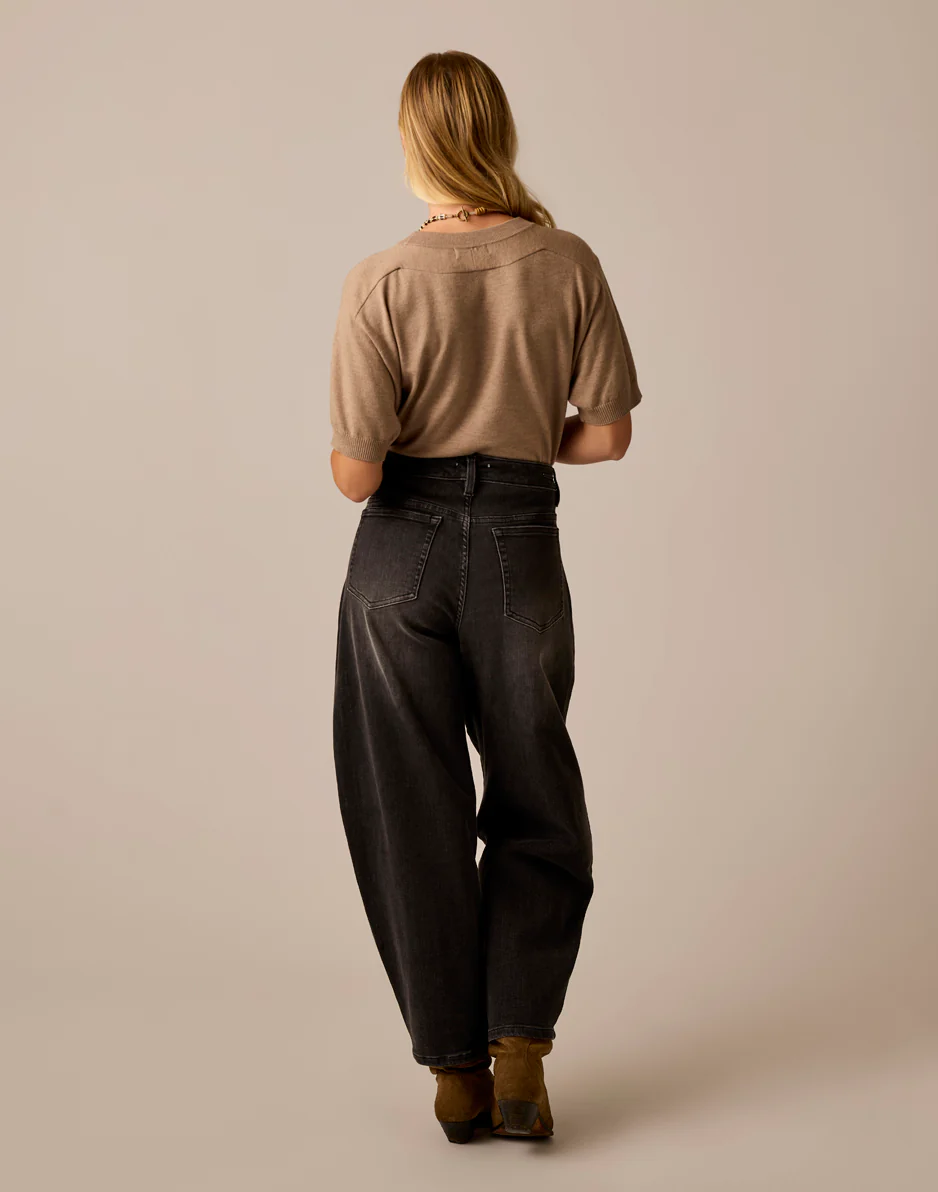 Dana Barrel Pant: Washed Black - Image 2