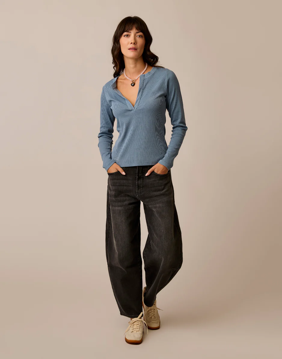 Dana Barrel Pant: Washed Black - Image 3