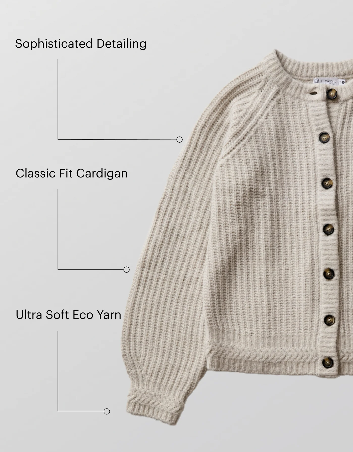 Daphne Wool Cardigan: Morning Mist - Image 6