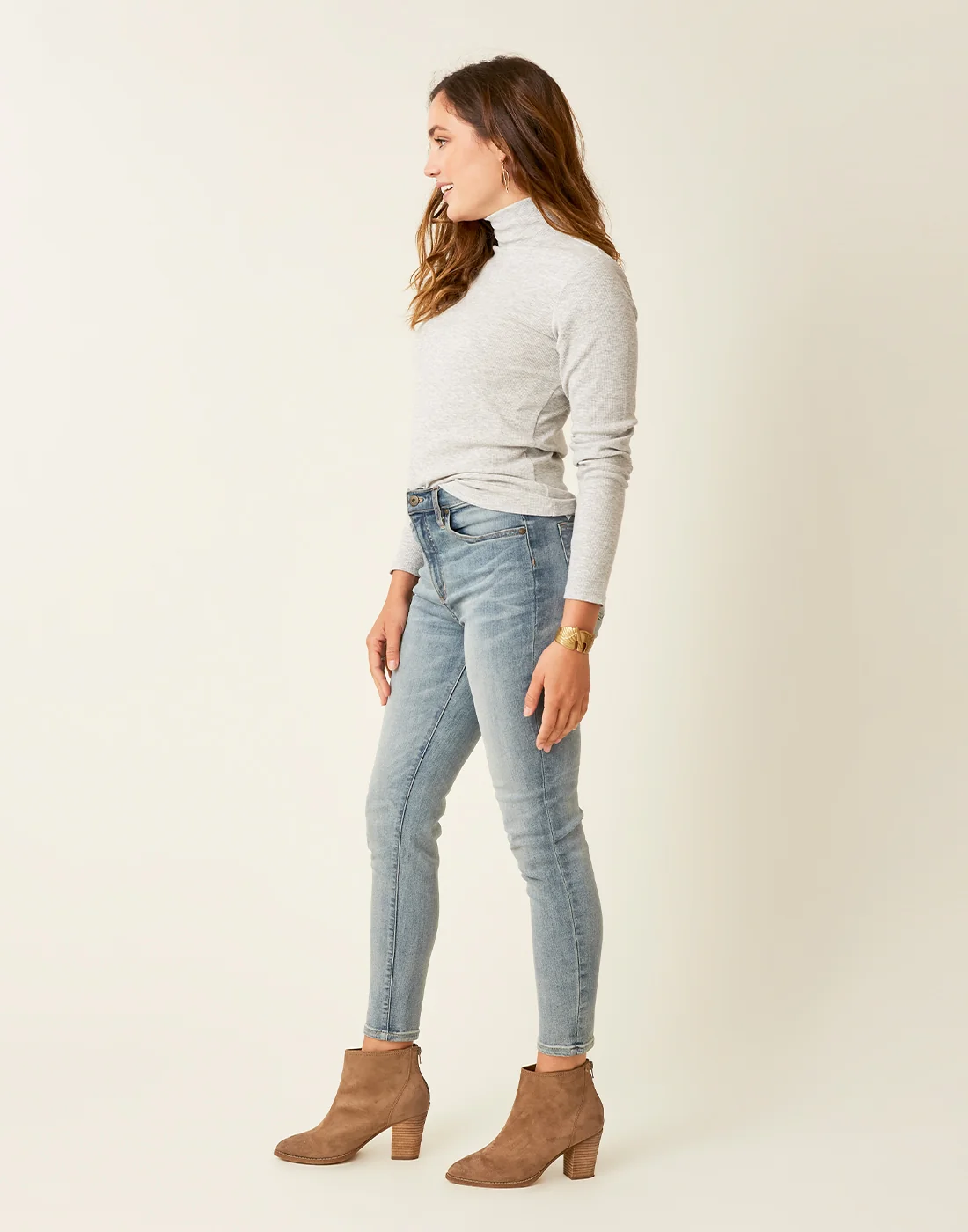 Denia Top: Light Heather Grey - FINAL SALE - Image 2