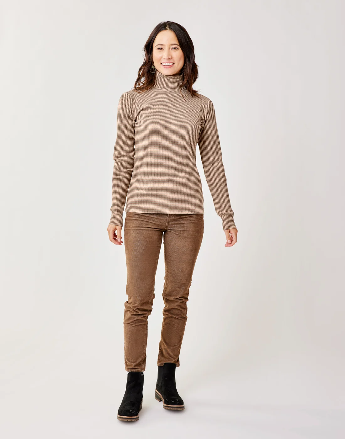 Denise Turtleneck: Dk. Brown Stripe - Image 4