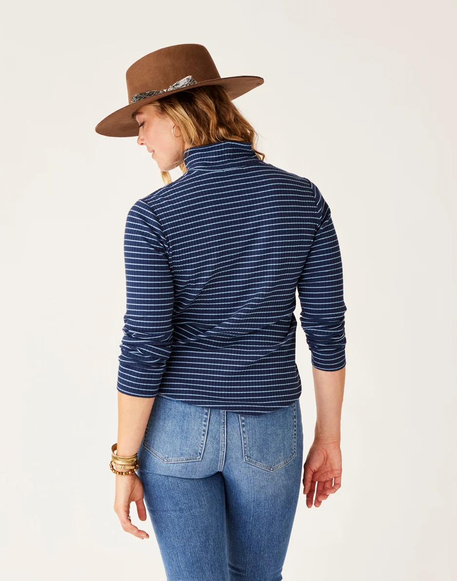 Denise Turtleneck: Navy Mini Breton - FINAL SALE - Image 3