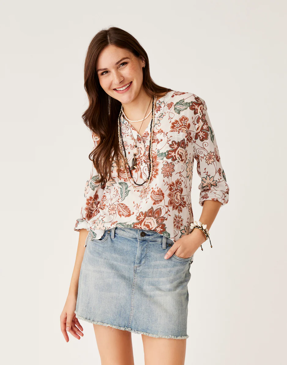 Dylan Gauze Shirt: Cloud Taj - FINAL SALE
