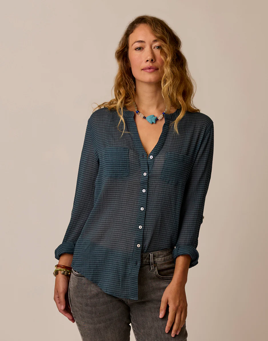Dylan Gauze Tunic: Orion Stripe