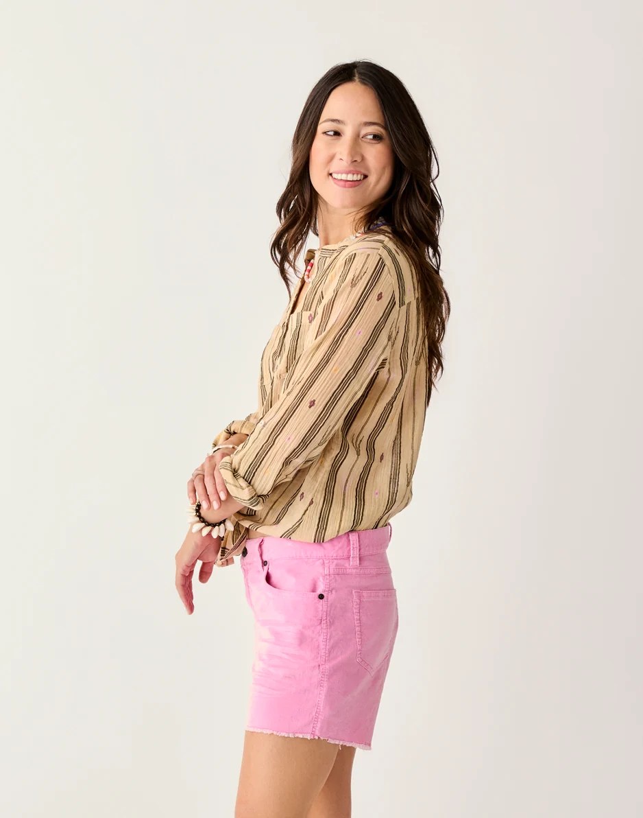 Dylan Gauze Tunic: Rum Stripe - FINAL SALE - Image 2