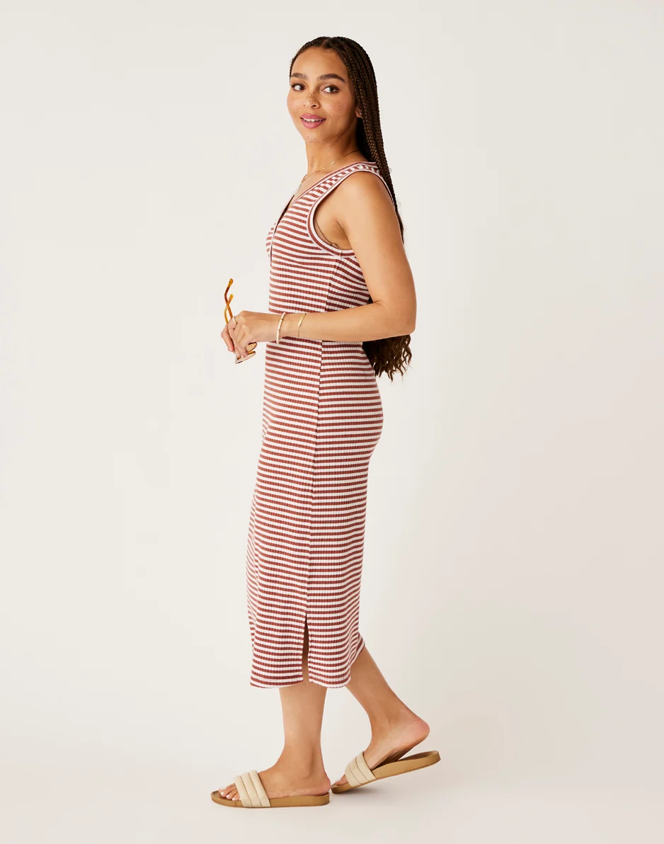 Elodie Rib Dress: Penny Stripe - FINAL SALE - Image 3