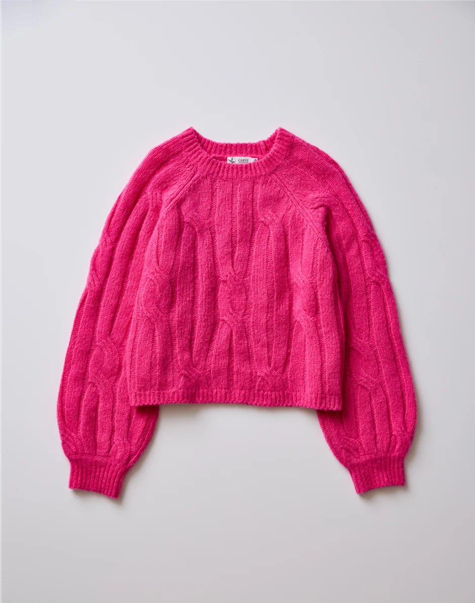 Eloise Wool Sweater: Hot Pink - Image 2