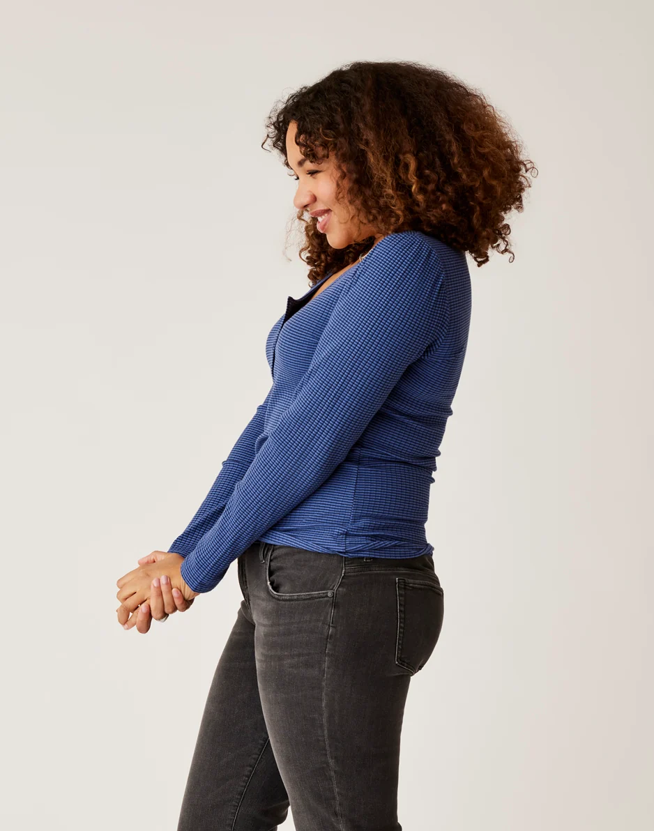 Emma Top: Navy Stripe - Image 4
