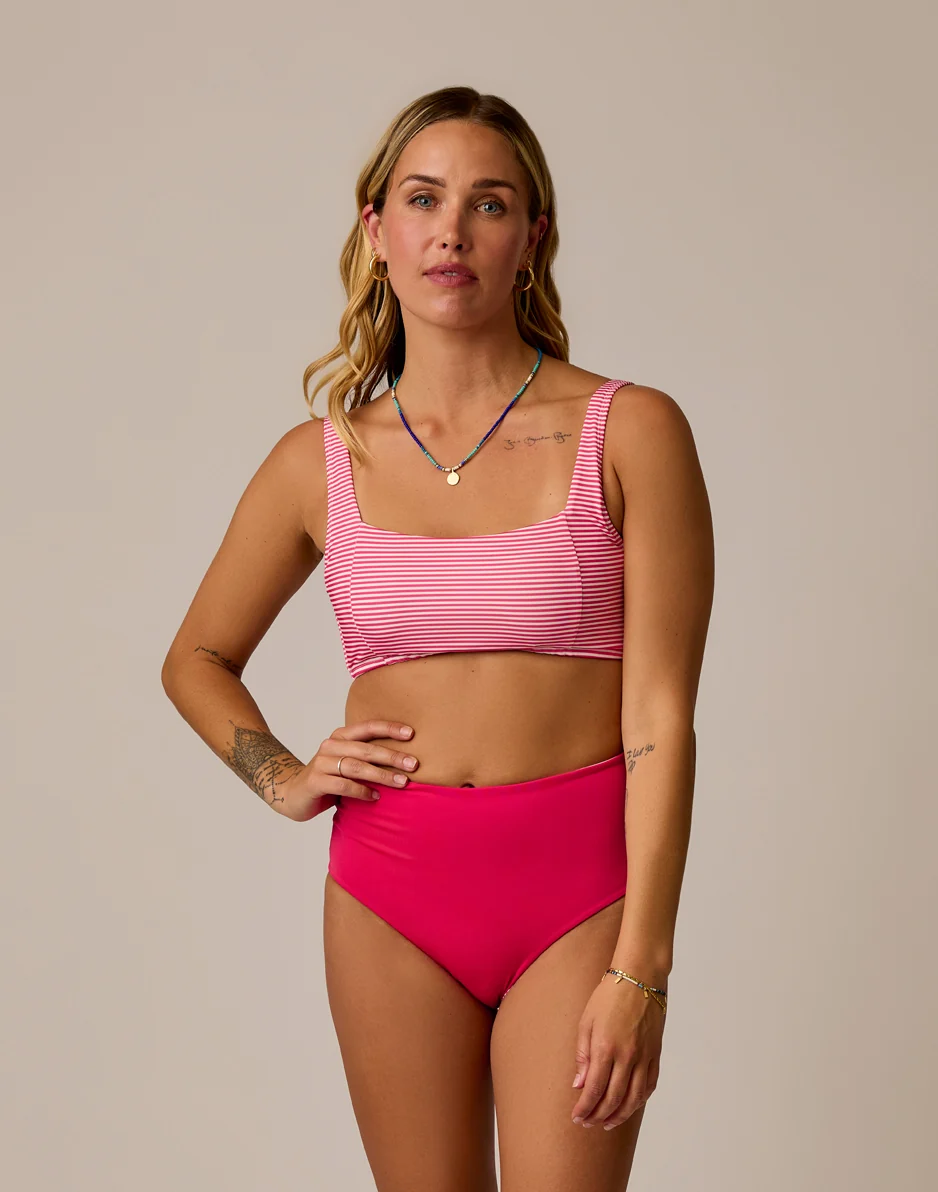 Erin Reversible Bottom: Melon Stripe/Watermelon - Image 3