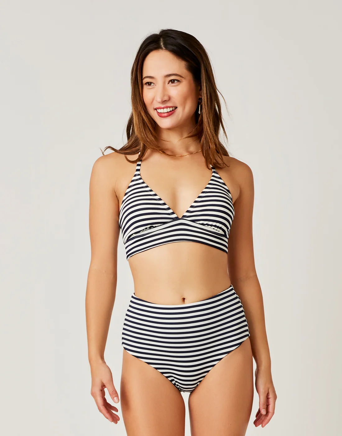 Erin Reversible Bottom: Navy Stripe/Navy - FINAL SALE - Image 2