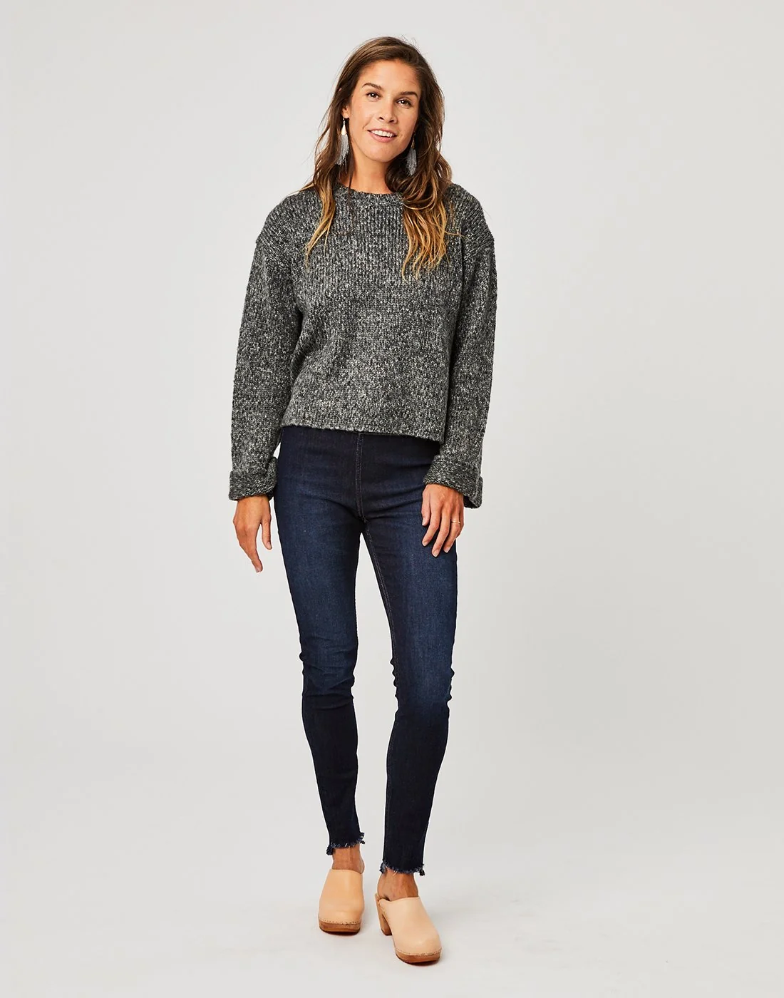Estes Crop Sweater: Black - FINAL SALE - Image 4