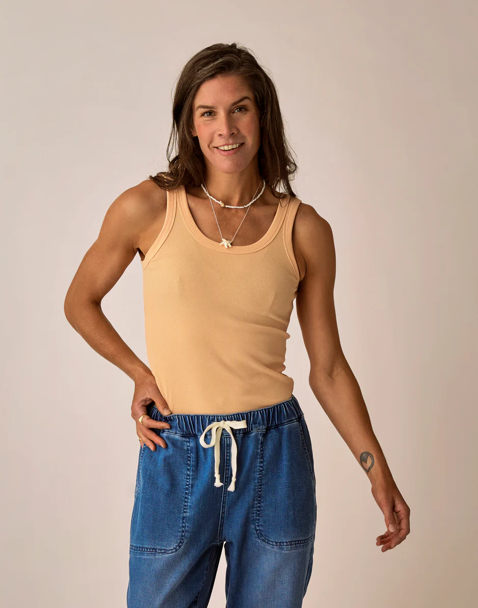 Ever Rib Tank: Apricot - Image 2