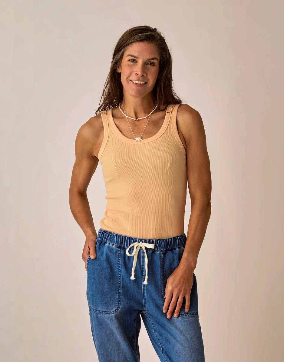 Ever Rib Tank: Apricot - Image 4