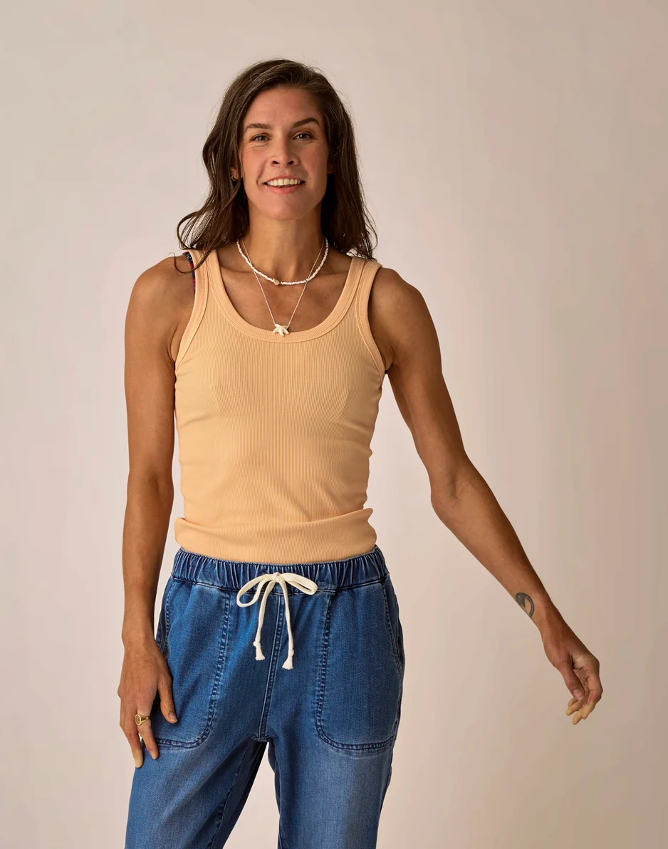 Ever Rib Tank: Apricot - Image 5