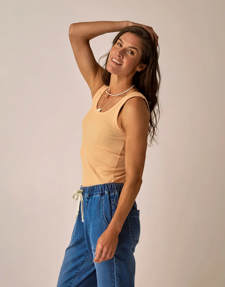 Ever Rib Tank: Apricot - Image 6